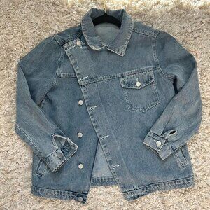 asymmetrical denim jacket